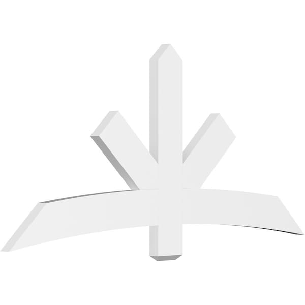 Ekena Millwork Alberta Architectural Grade PVC Gable Bracket, 72"W x 33"H x 2"D x 6"F, 11/12 Pitch GBP072X33X0206ALB00 - main